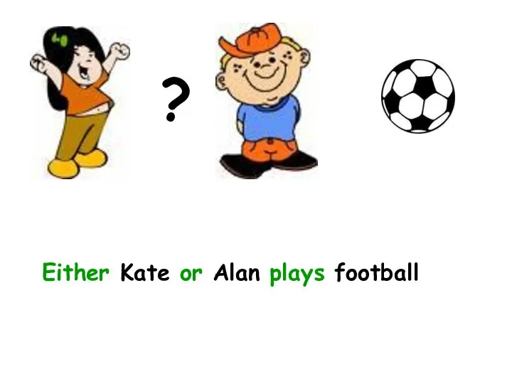 ? Either Kate or Alan plays football