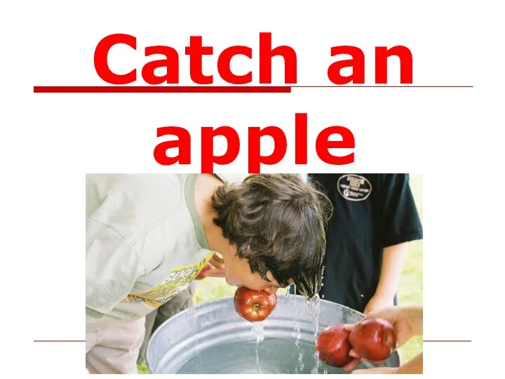 Catch an apple in the water