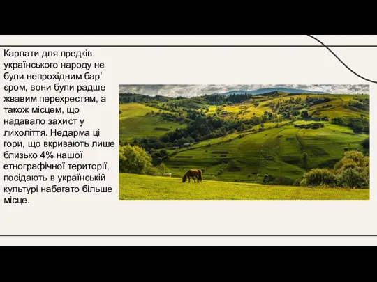 Карпати для предків українського народу не були непрохідним бар’єром, вони були радше