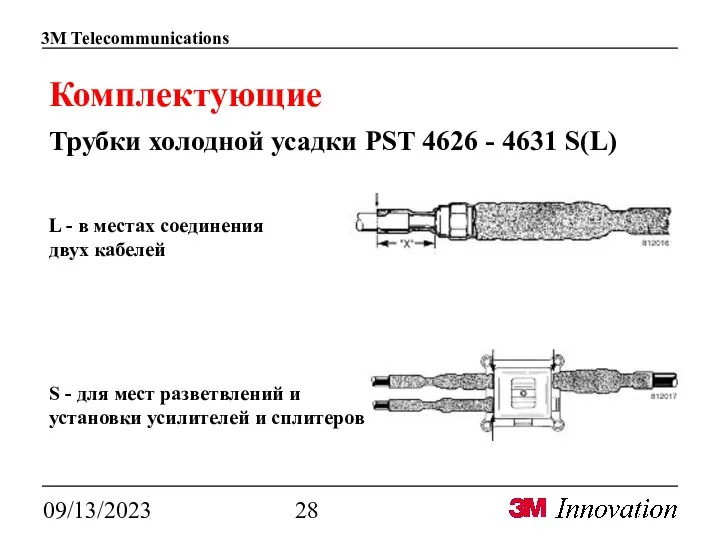 09/13/2023 Комплектующие Трубки холодной усадки PST 4626 - 4631 S(L) L -