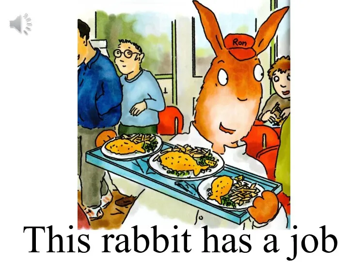 This rabbit has a job