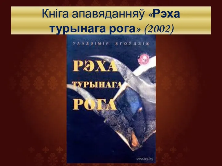 Кніга апавяданняў «Рэха турынага рога» (2002)