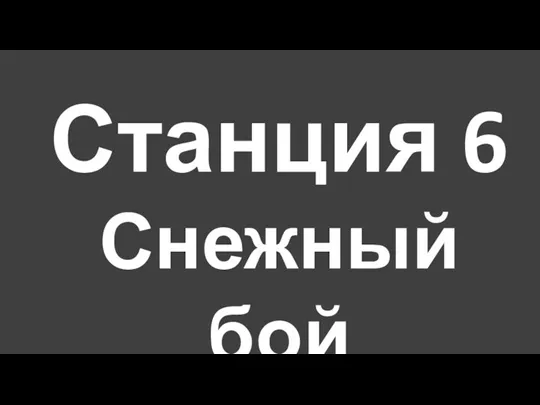 Станция 6 Снежный бой