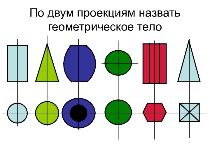 По двум проекциям назвать геометрическое тело