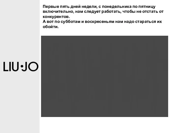 Первые пять дней недели, с понедельника по пятницу включительно, нам следует работать,