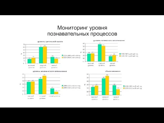 Мониторинг уровня познавательных процессов