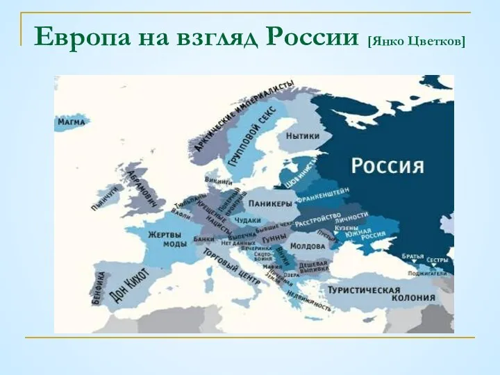 Европа на взгляд России [Янко Цветков]