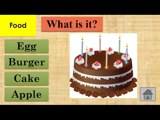 Burger Egg Apple Cake What is it? Food