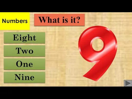Eight Two One Nine What is it? Numbers