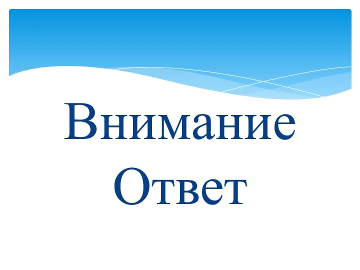 Внимание Ответ