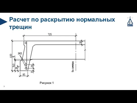 Расчет по раскрытию нормальных трещин Рисунок 1