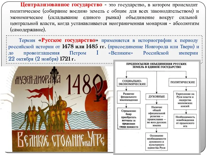 Термин «Русское государство» применяется в историографии к периоду российской истории от 1478