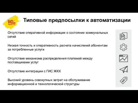 Отсутствие оперативной информации о состоянии коммунальных сетей Низкая точность и оперативность расчета