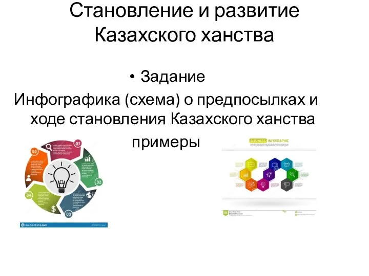 Становление и развитие Казахского ханства Задание Инфографика (схема) о предпосылках и ходе становления Казахского ханства примеры