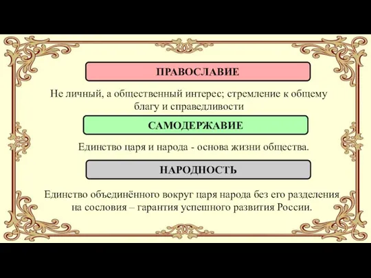 ПРАВОСЛАВИЕ Не личный, а общественный интерес; стремление к общему благу и справедливости