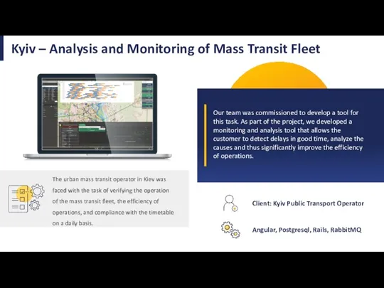 Angular, Postgresql, Rails, RabbitMQ Kyiv – Analysis and Monitoring of Mass Transit