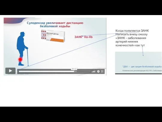 Когда появляется ЗАНК Написать внизу сноску «ЗАНК – заболевания артерий нижних конечностей» как тут