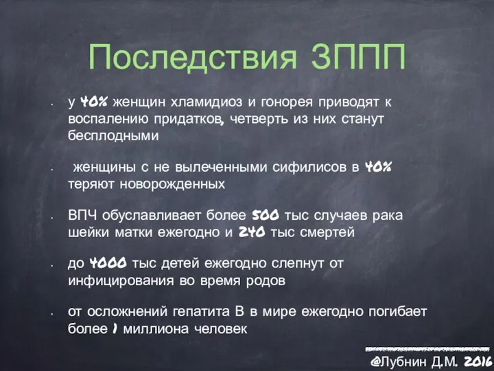 Последствия ЗППП у 40% женщин хламидиоз и гонорея приводят к воспалению придатков,