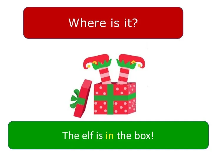 Where is it? The elf is in the box!