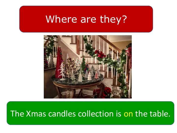 Where are they? The Xmas candles collection is on the table.