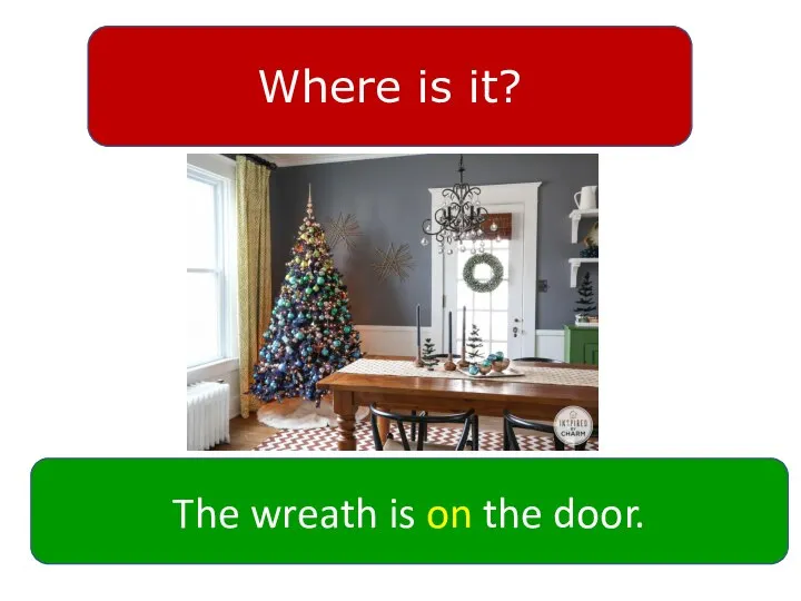 Where is it? The wreath is on the door.