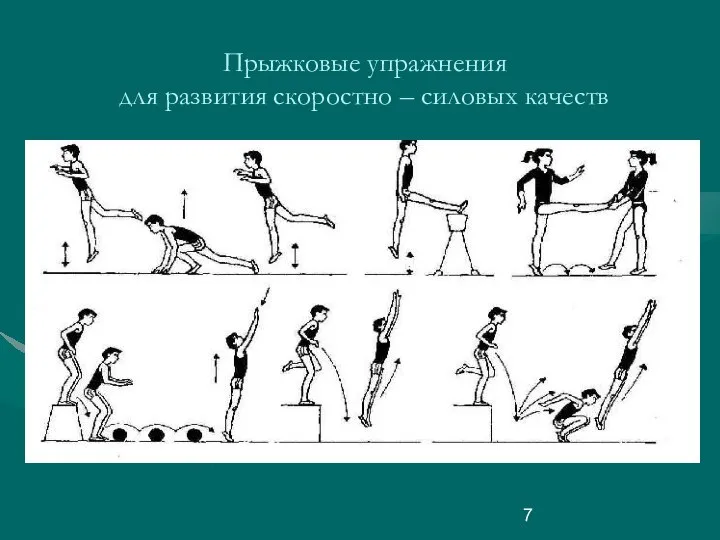 Прыжковые упражнения для развития скоростно – силовых качеств