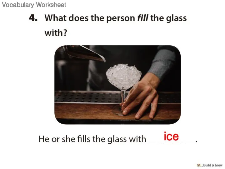 ice Vocabulary Worksheet