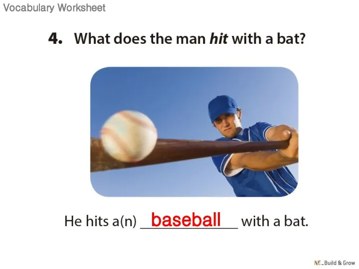 baseball Vocabulary Worksheet