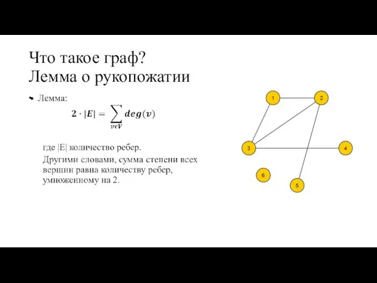 Что такое граф? Лемма о рукопожатии