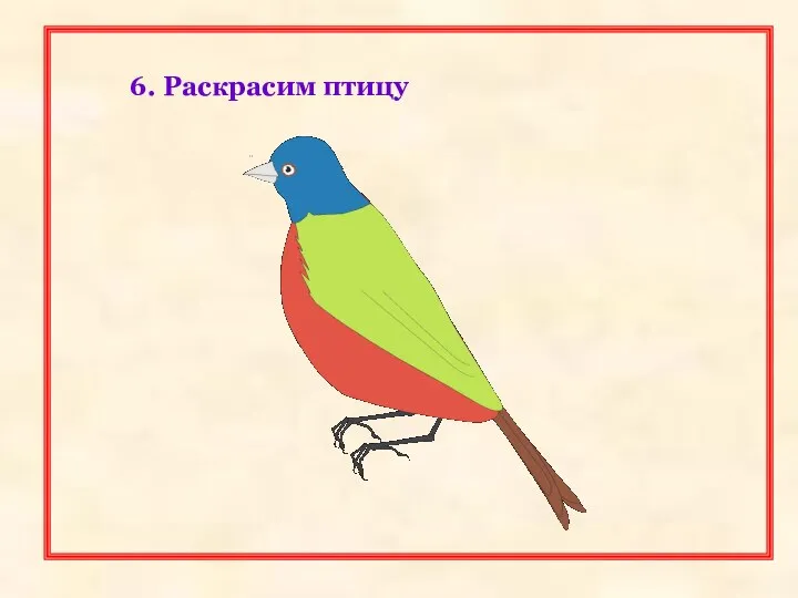 6. Раскрасим птицу