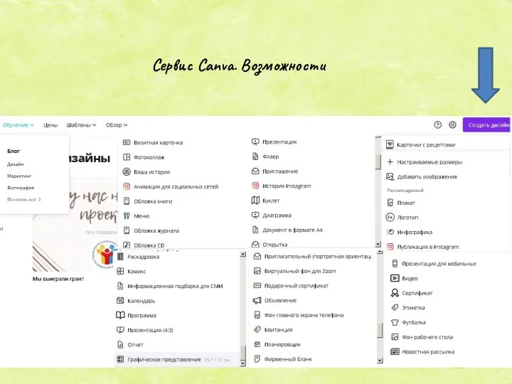 Сервис Canva. Возможности