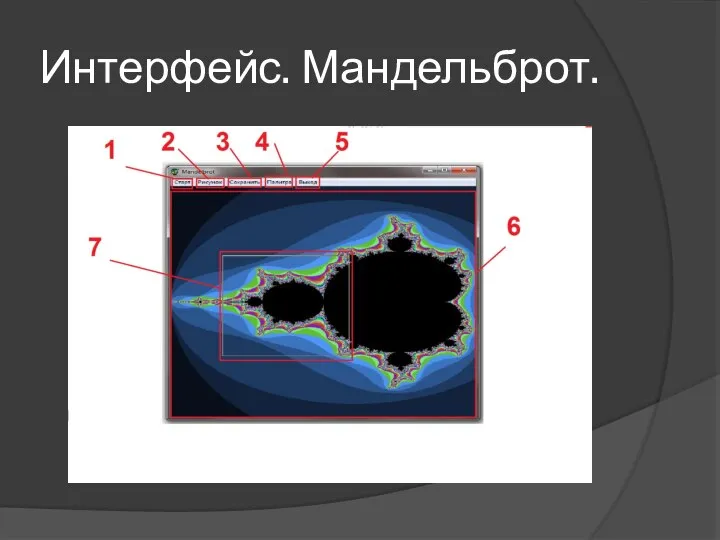 Интерфейс. Мандельброт.