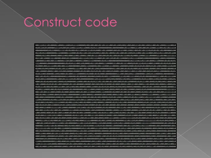 Construct code