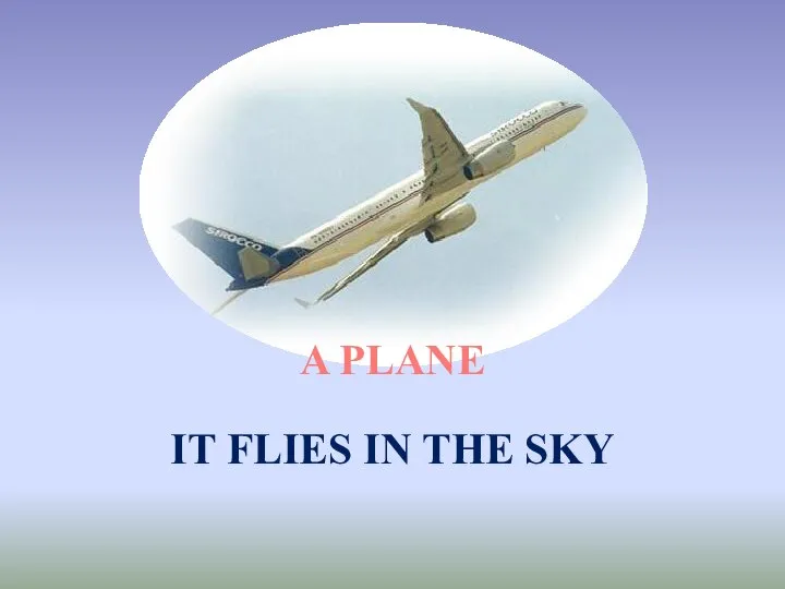 A PLANE IT FLIES IN THE SKY