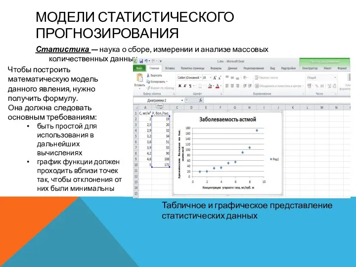 МОДЕЛИ СТАТИСТИЧЕСКОГО ПРОГНОЗИРОВАНИЯ Статистика — наука о сборе, измерении и анализе массовых