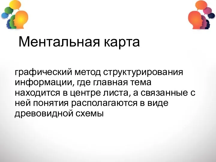 Ментальная карта графический метод структурирования информации, где главная тема находится в центре