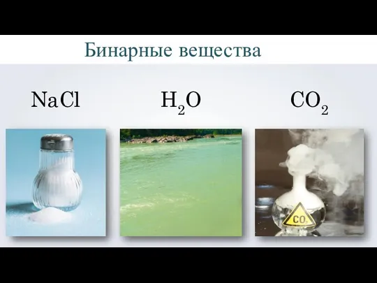Бинарные вещества NaCl CO2 H2O