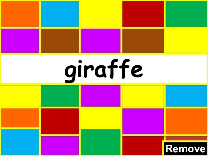 Remove giraffe