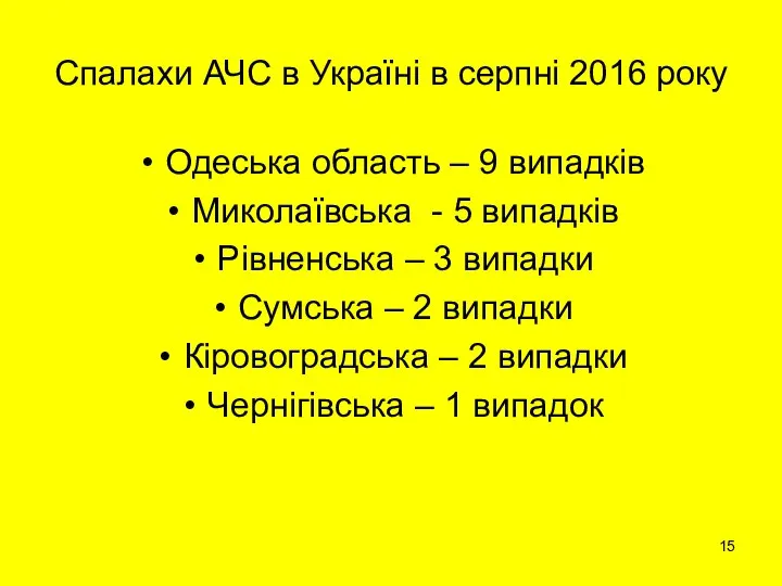 Спалахи АЧС в Україні в серпні 2016 року Одеська область – 9