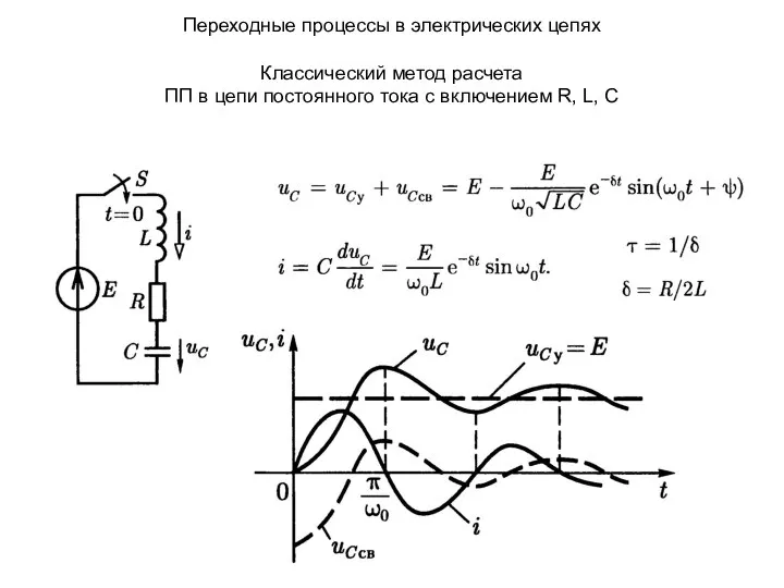 Переходные процессы в электрических цепях Классический метод расчета ПП в цепи постоянного