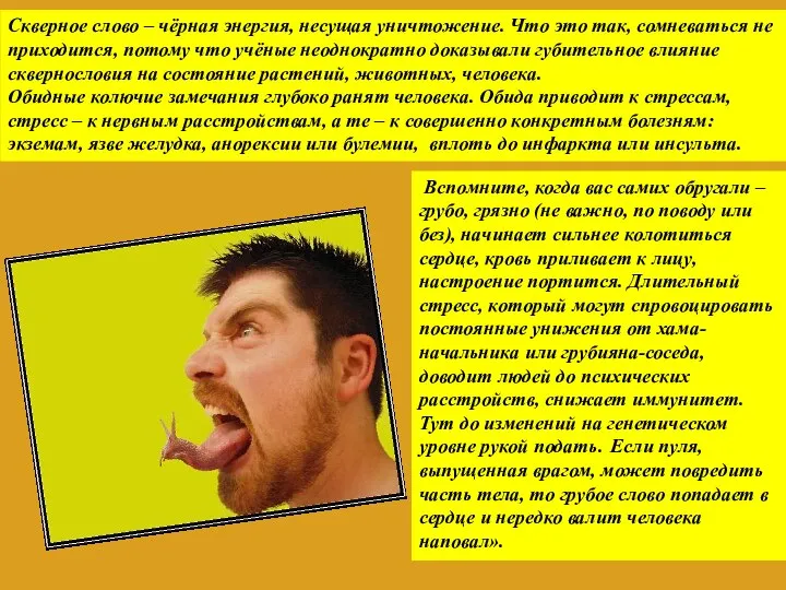 Скверное слово – чёрная энергия, несущая уничтожение. Что это так, сомневаться не