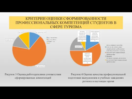 КРИТЕРИИ ОЦЕНКИ СФОРМИРОВАННОСТИ ПРОФЕССИОНАЛЬНЫХ КОМПЕТЕНЦИЙ СТУДЕНТОВ В СФЕРЕ ТУРИЗМА Рисунок 3 Оценка