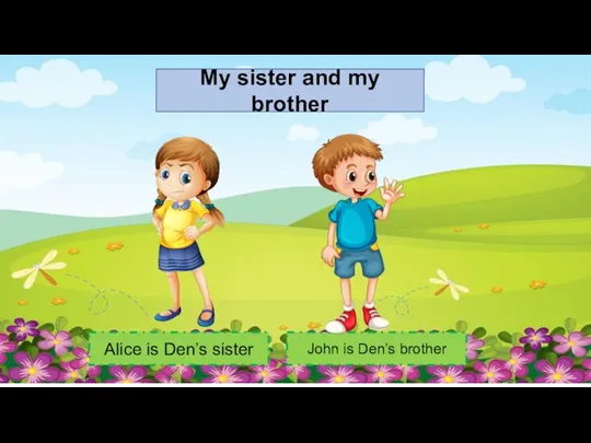 My sister and my brother Alice is Den’s sister John is Den’s brother