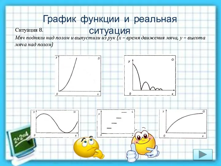 Ситуация 8. Мяч подняли над полом и выпустили из рук (х –