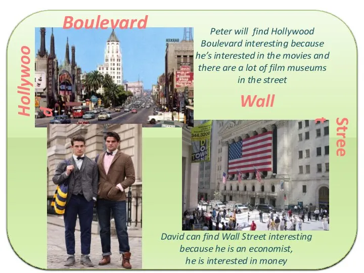 David can find Wall Street interesting because he is an economist, he