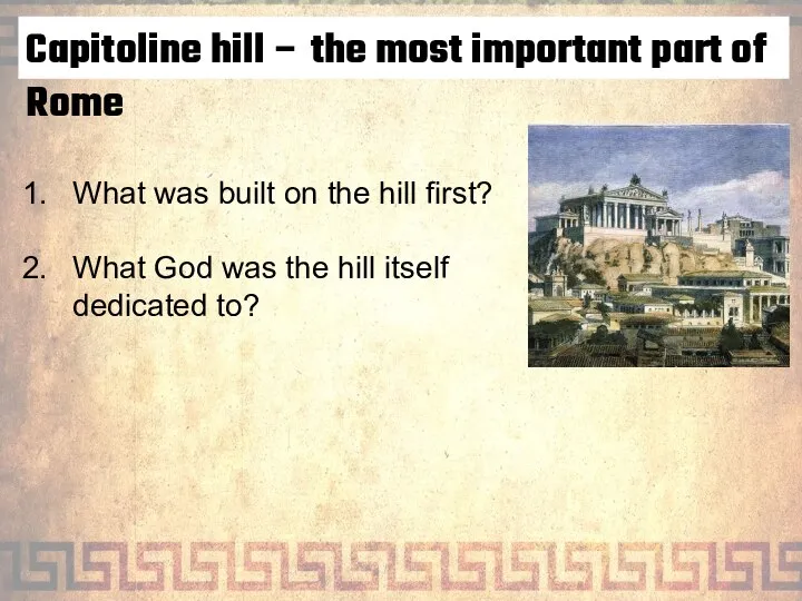 Capitoline hill – the most important part of Rome What was built
