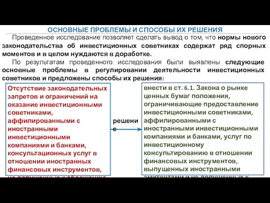 Проведенное исследование позволяет сделать вывод о том, что нормы нового законодательства об