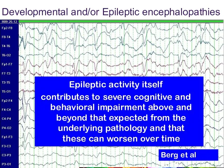 Epileptic activity itself contributes to severe cognitive and behavioral impairment above and