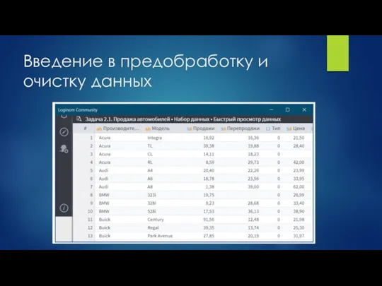 Введение в предобработку и очистку данных