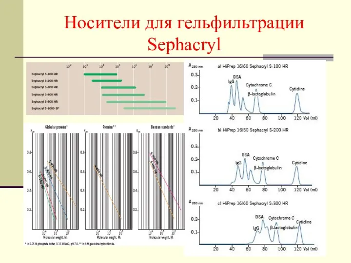 Носители для гельфильтрации Sephacryl